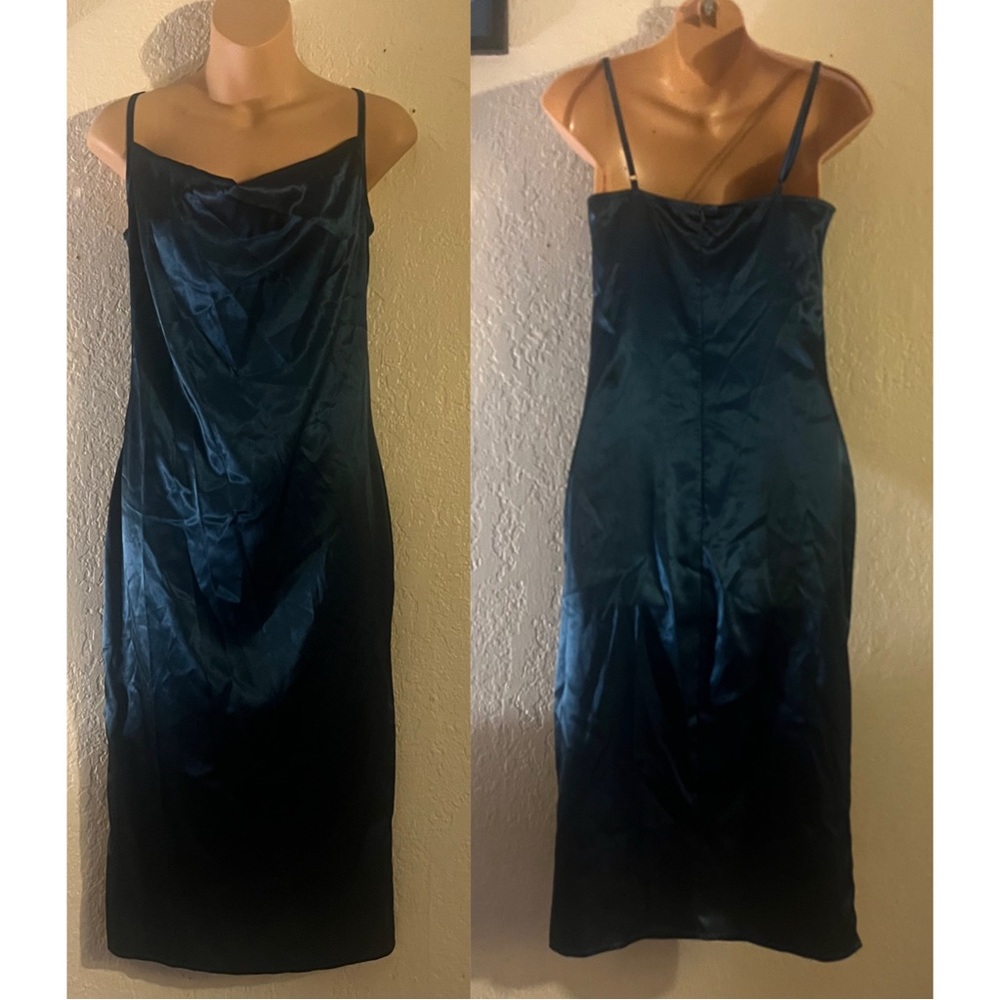 Dark Green Silk Dress